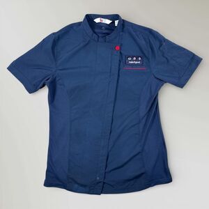 Chick-Fil-A Oobe Team Style Chef Coat Shirt Blue Full Zip Uniform Adult Small